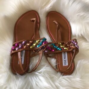 NWT Steve Madden Women's Multicolor Sandals SZ 4